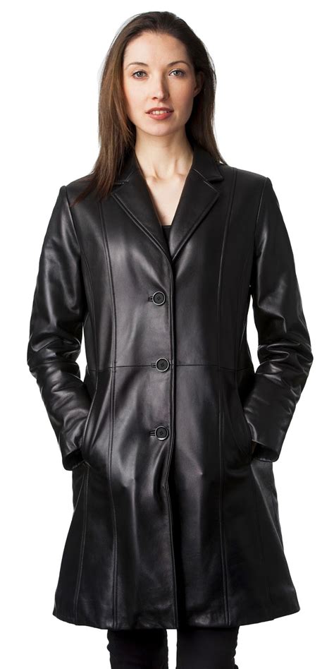 black leather coats for women